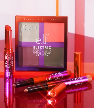 Still Life of Pitizion Plumping Sheer Slick Ella (82691), Shadow Crayon Duo - Spotlight & Bambalina (82690), De La Soul Face Face Quad Feeling Sparkly - Tu, Golden Hour, Diferente (82692)